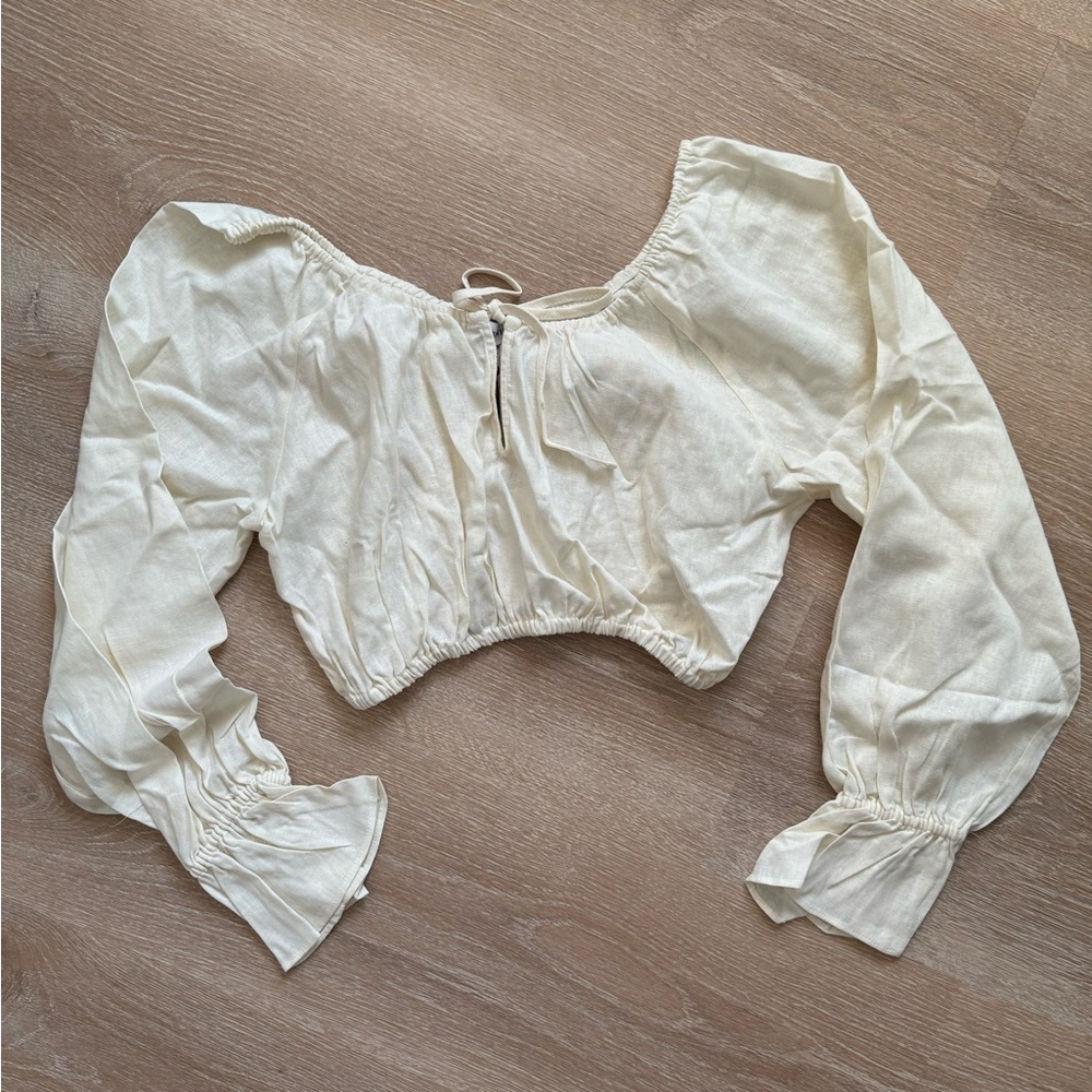 NWT WeWoreWhat Tie Front Top - Picture 2 of 4